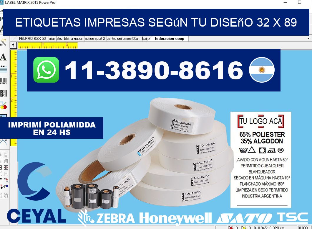 etiquetas impresas según tu diseño 32 x 89
