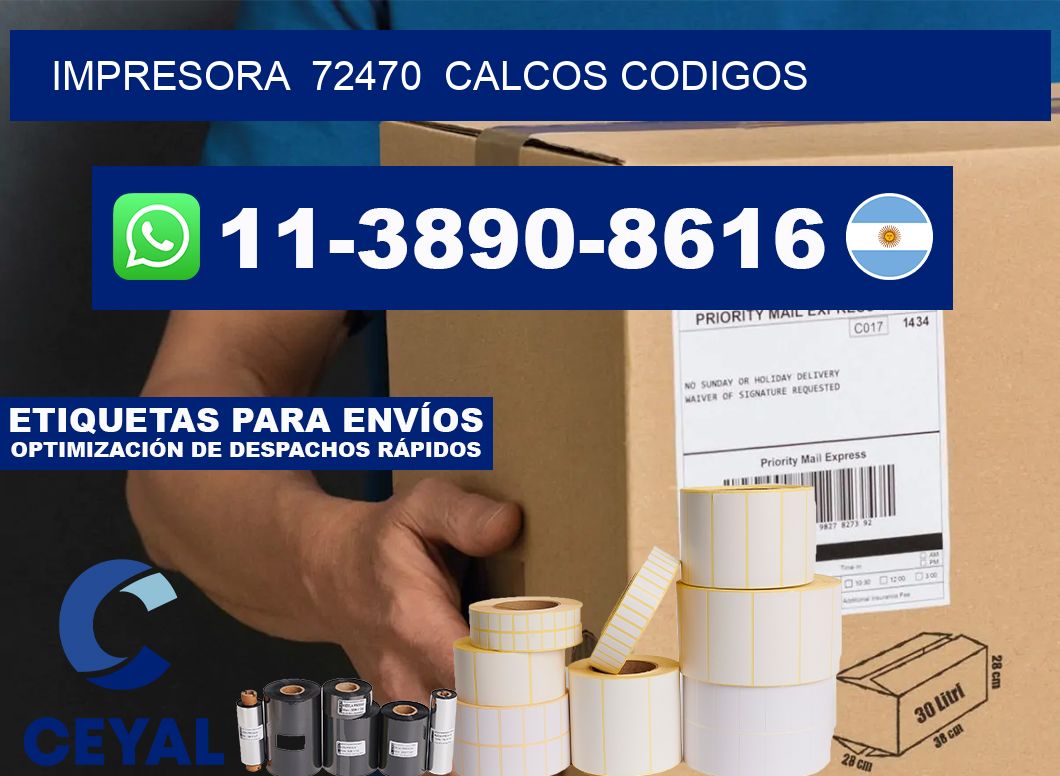 impresora  72470  calcos codigos