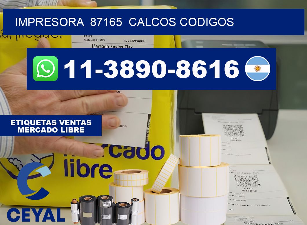impresora  87165  calcos codigos