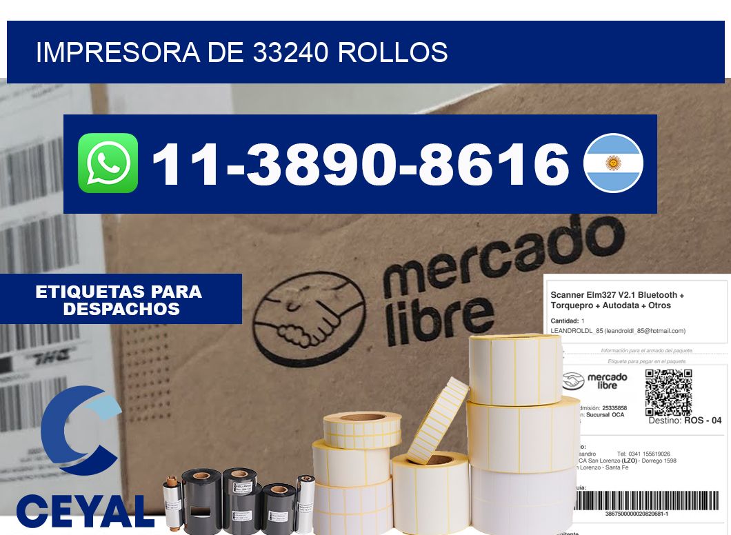 impresora de 33240 rollos