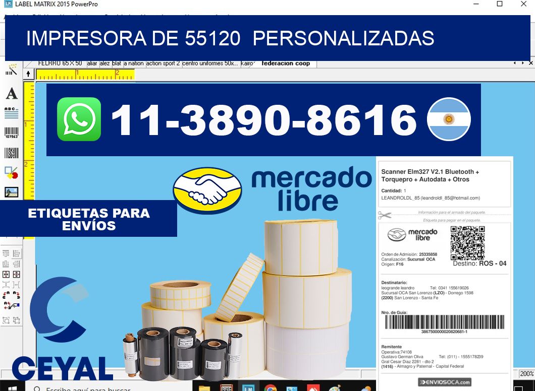 impresora de 55120  personalizadas