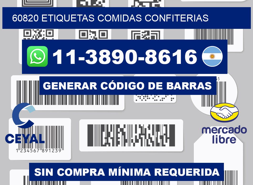 60820 etiquetas comidas confiterias