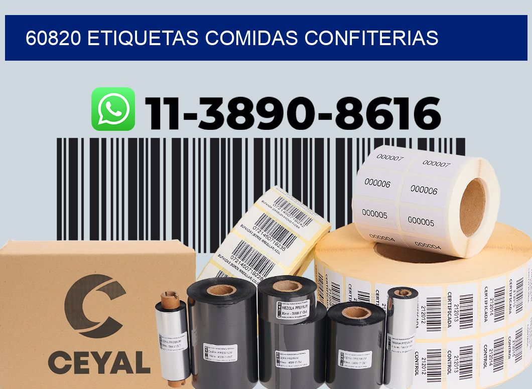 60820 etiquetas comidas confiterias