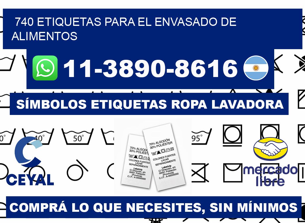 740 etiquetas para el envasado de alimentos