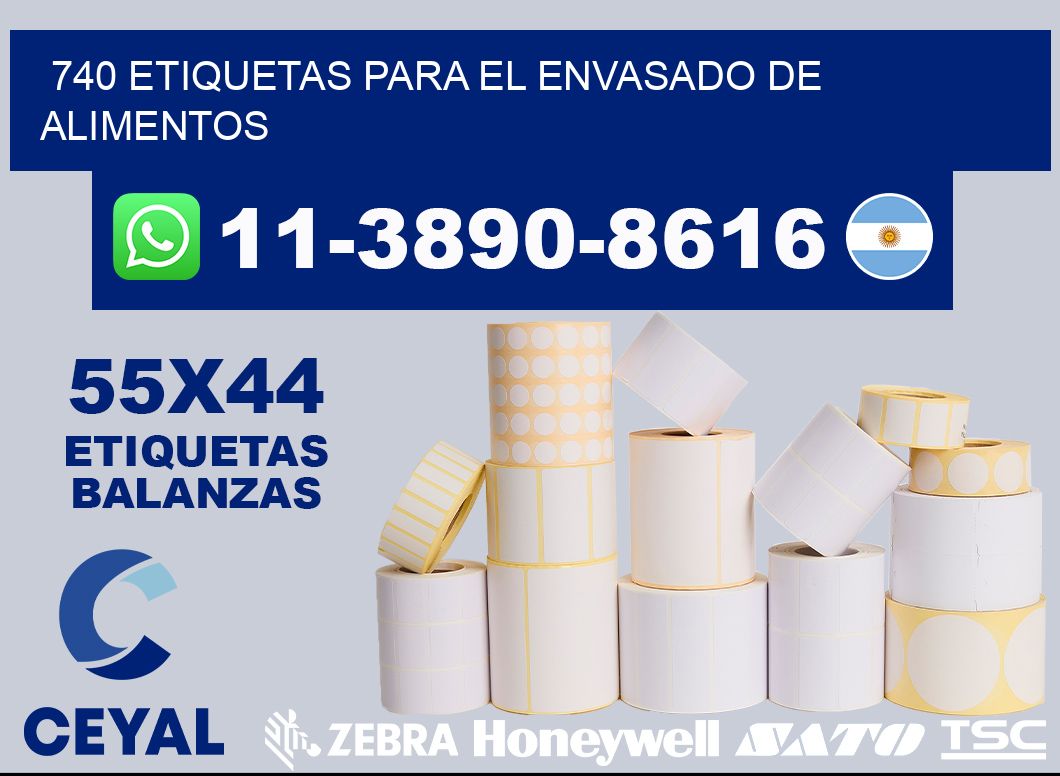 740 etiquetas para el envasado de alimentos