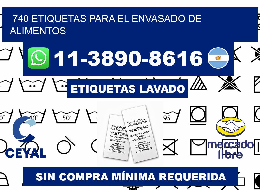 740 etiquetas para el envasado de alimentos