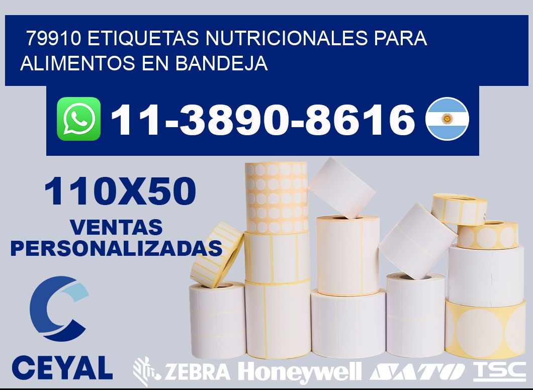 79910 etiquetas nutricionales para alimentos en bandeja