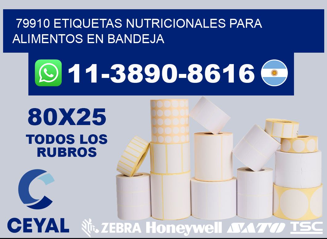 79910 etiquetas nutricionales para alimentos en bandeja