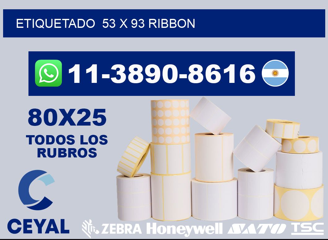 Etiquetado  53 x 93 ribbon