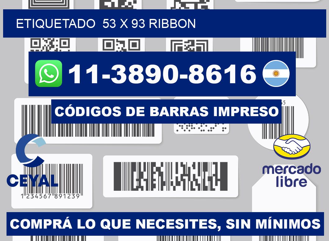 Etiquetado  53 x 93 ribbon