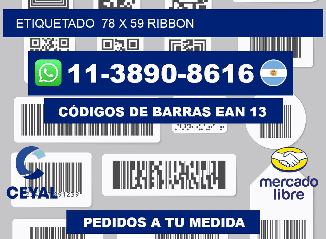 Etiquetado  78 x 59 ribbon