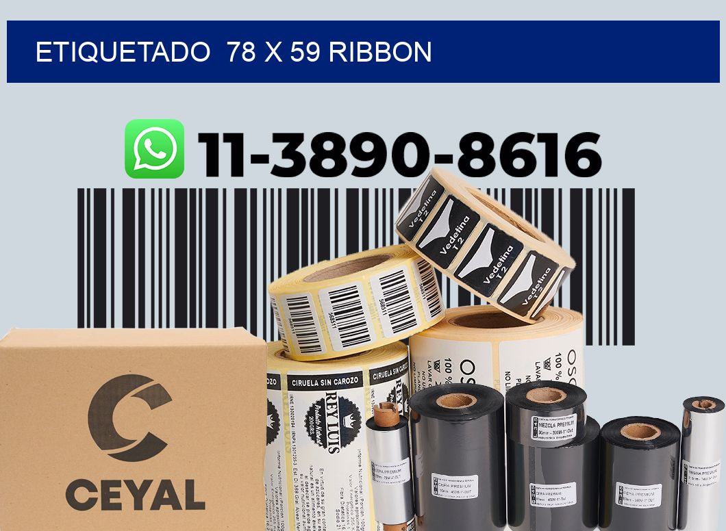 Etiquetado  78 x 59 ribbon