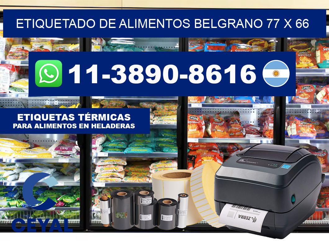 Etiquetado de alimentos belgrano 77 x 66