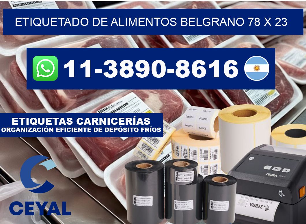 Etiquetado de alimentos belgrano 78 x 23