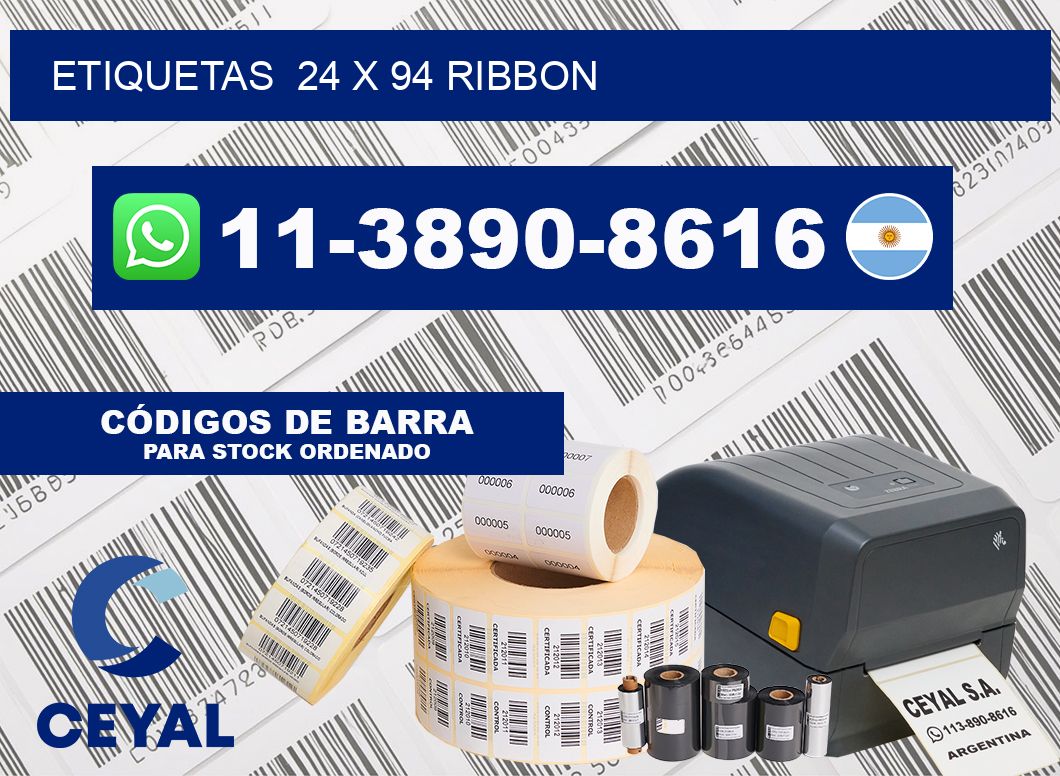 Etiquetas  24 x 94 ribbon
