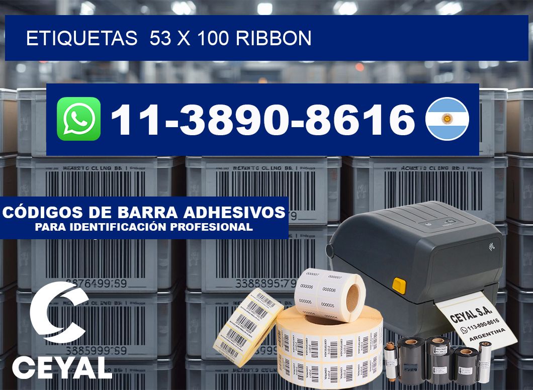 Etiquetas  53 x 100 ribbon