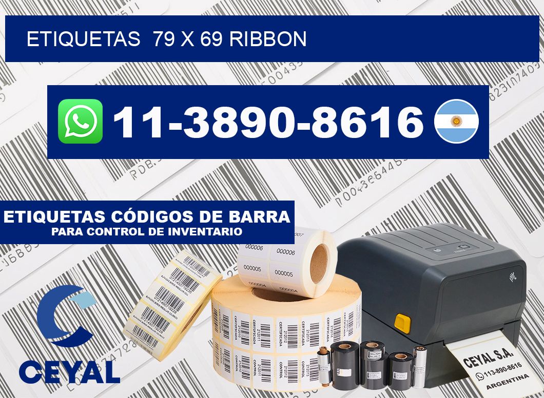 Etiquetas  79 x 69 ribbon