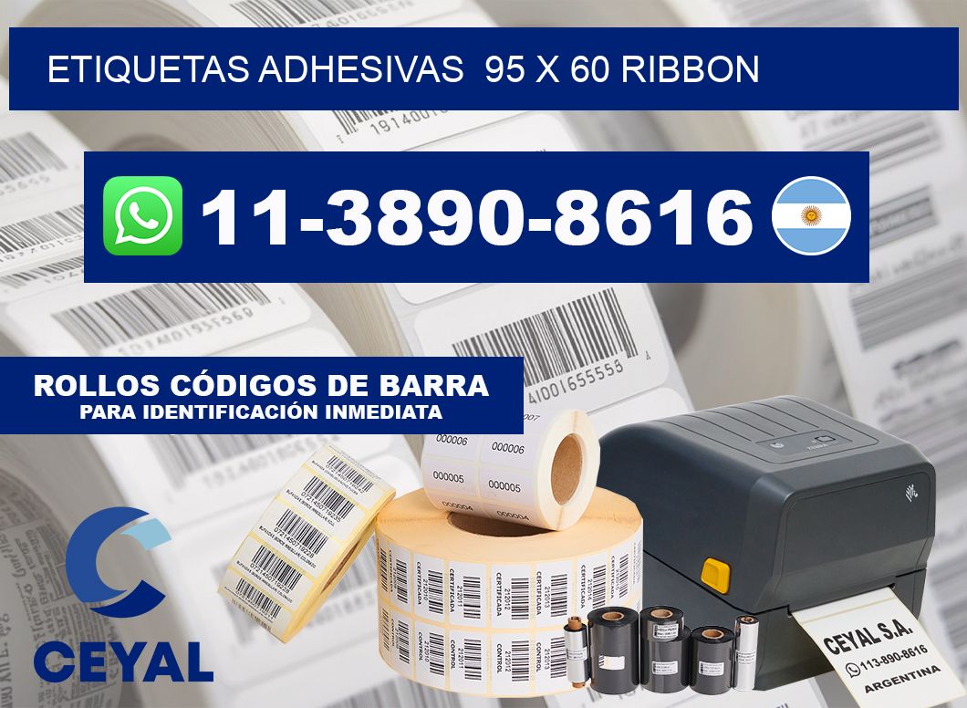 Etiquetas adhesivas  95 x 60 ribbon