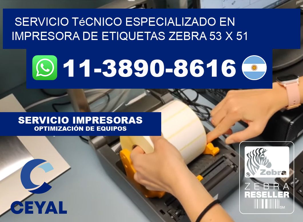 Servicio Técnico Especializado en Impresora de Etiquetas Zebra 53 x 51