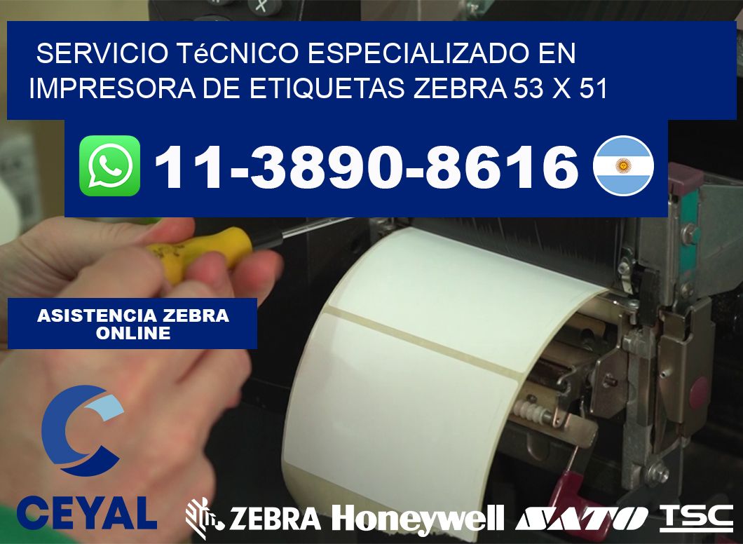 Servicio Técnico Especializado en Impresora de Etiquetas Zebra 53 x 51