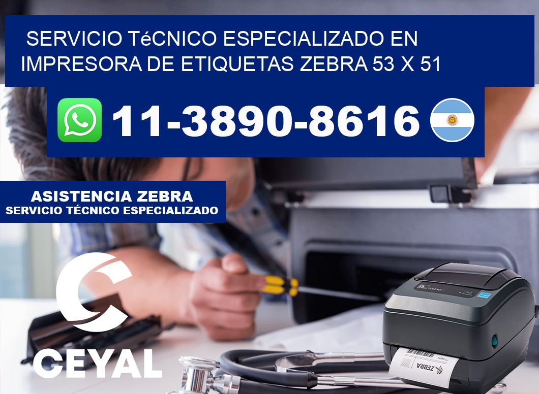 Servicio Técnico Especializado en Impresora de Etiquetas Zebra 53 x 51