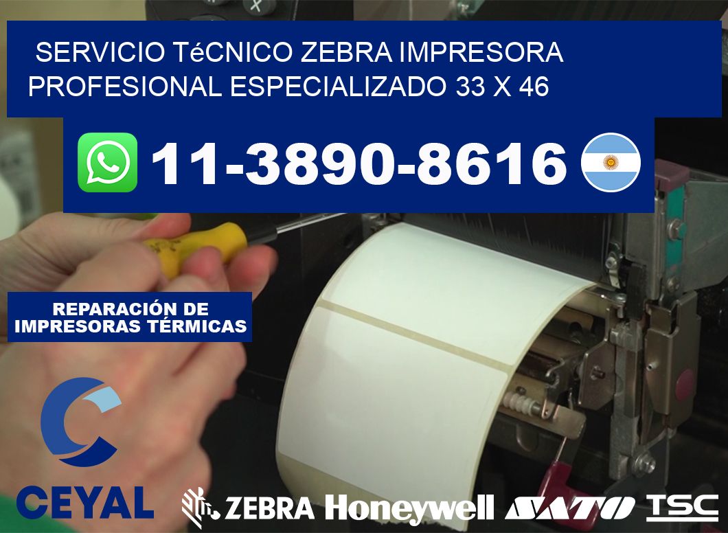 Servicio Técnico Zebra Impresora Profesional Especializado 33 x 46
