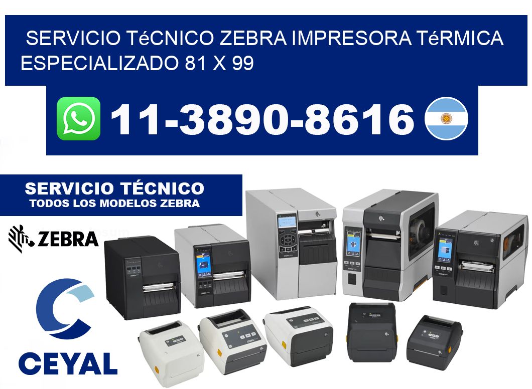 Servicio Técnico Zebra Impresora Térmica Especializado 81 x 99