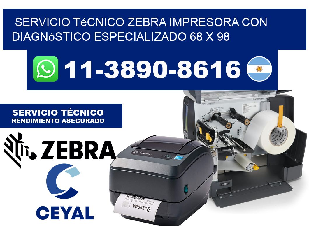 Servicio Técnico Zebra Impresora con Diagnóstico Especializado 68 x 98