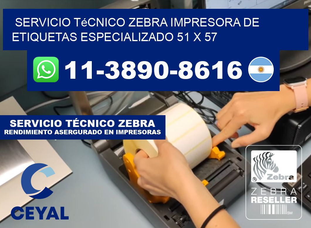 Servicio Técnico Zebra Impresora de Etiquetas Especializado 51 x 57