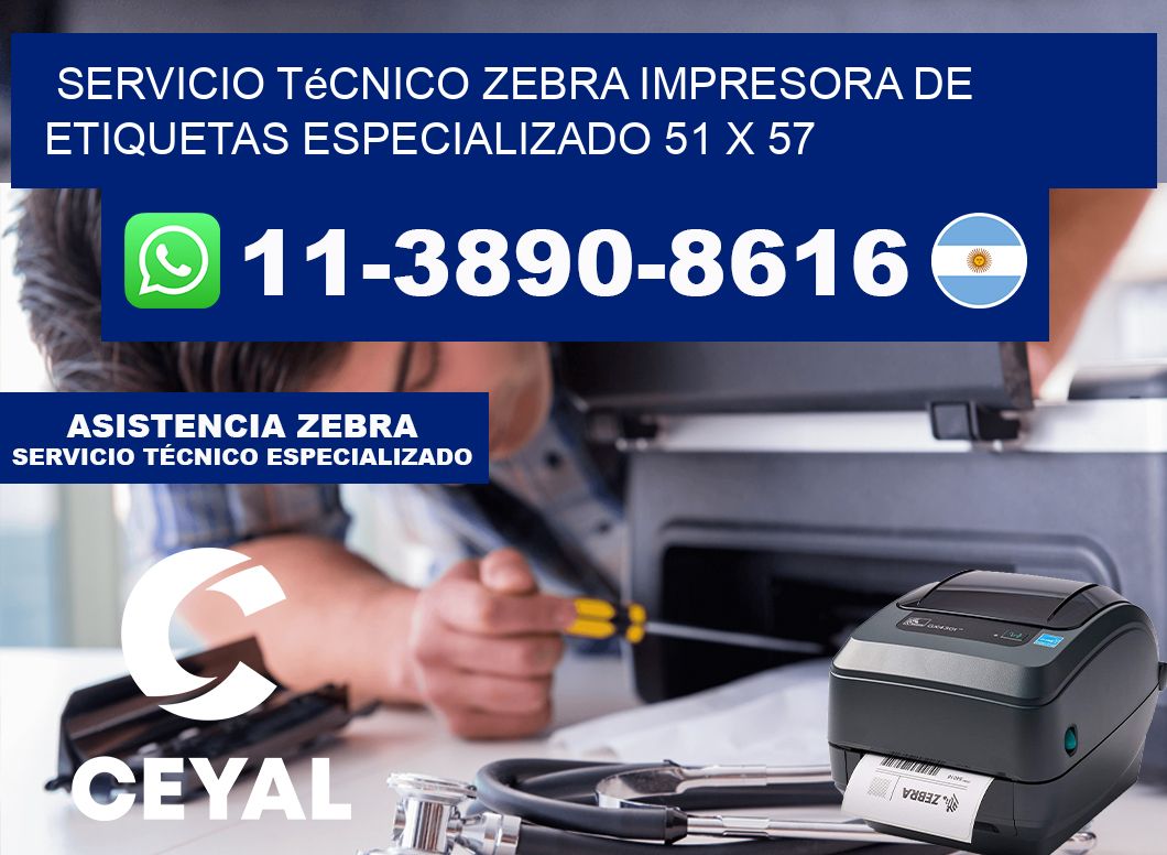 Servicio Técnico Zebra Impresora de Etiquetas Especializado 51 x 57