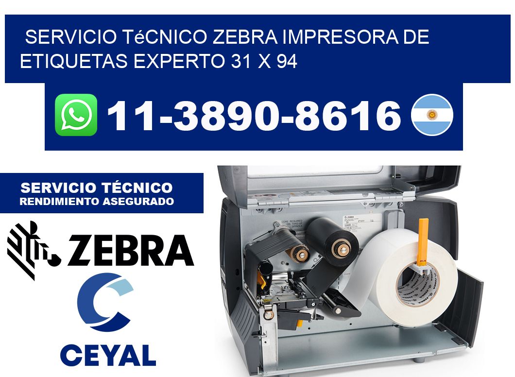 Servicio Técnico Zebra Impresora de Etiquetas Experto 31 x 94