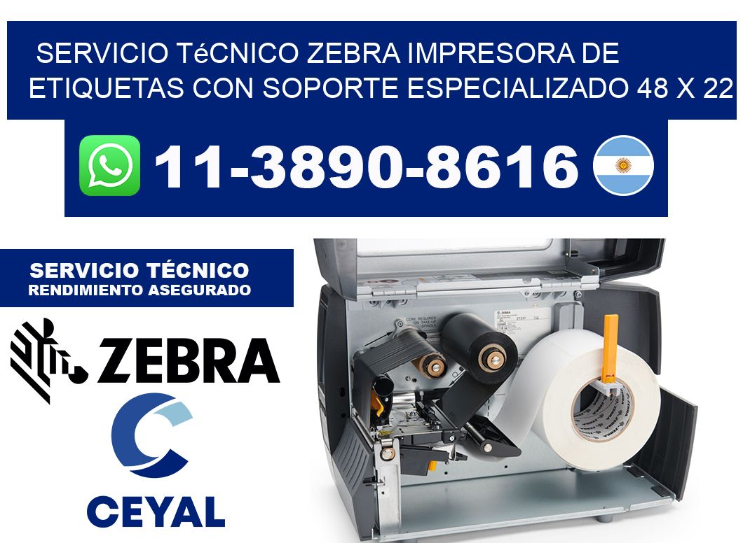 Servicio Técnico Zebra Impresora de Etiquetas con Soporte Especializado 48 x 22