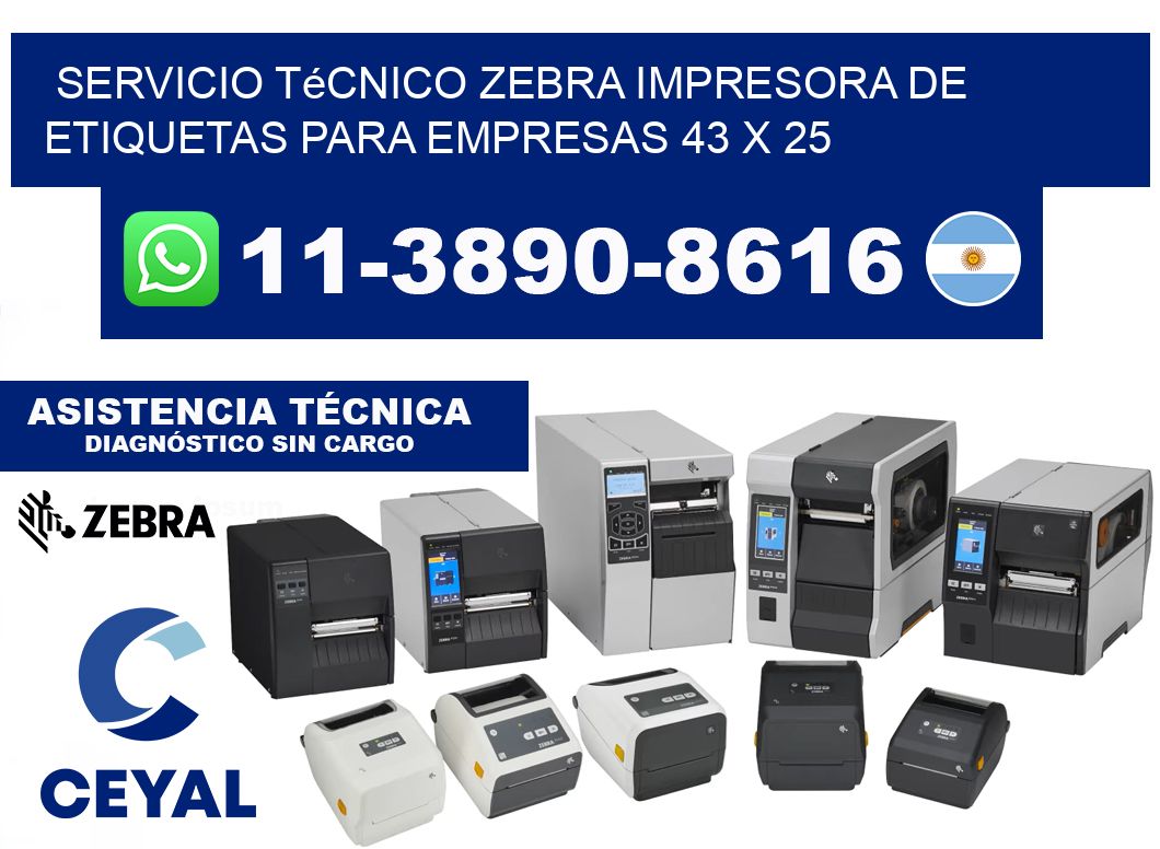 Servicio Técnico Zebra Impresora de Etiquetas para Empresas 43 x 25