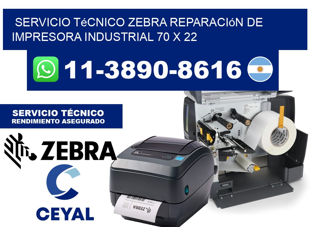 Servicio Técnico Zebra Reparación de Impresora Industrial 70 x 22