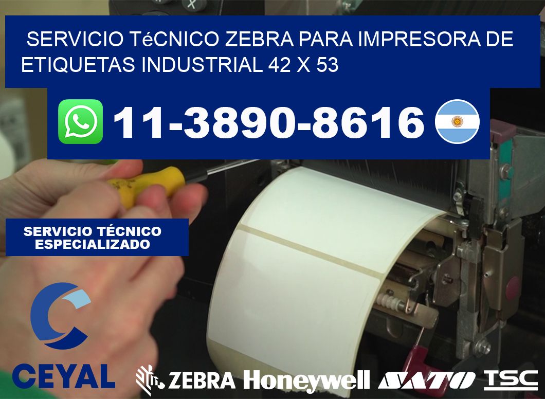 Servicio Técnico Zebra para Impresora de Etiquetas Industrial 42 x 53