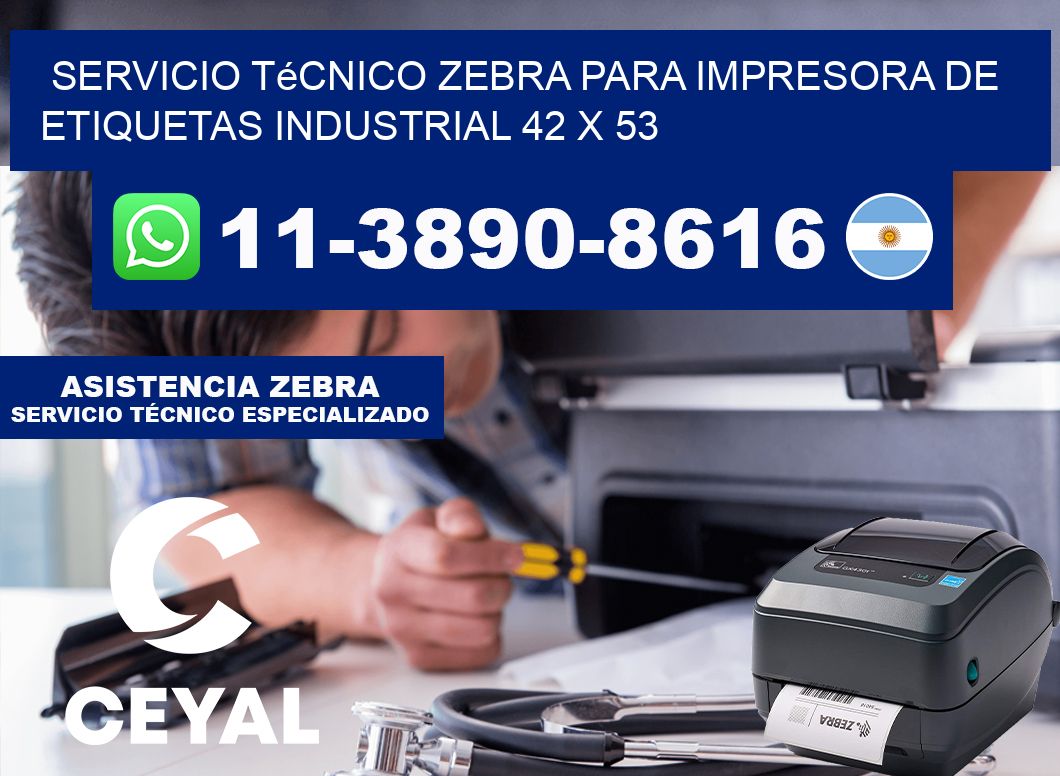 Servicio Técnico Zebra para Impresora de Etiquetas Industrial 42 x 53