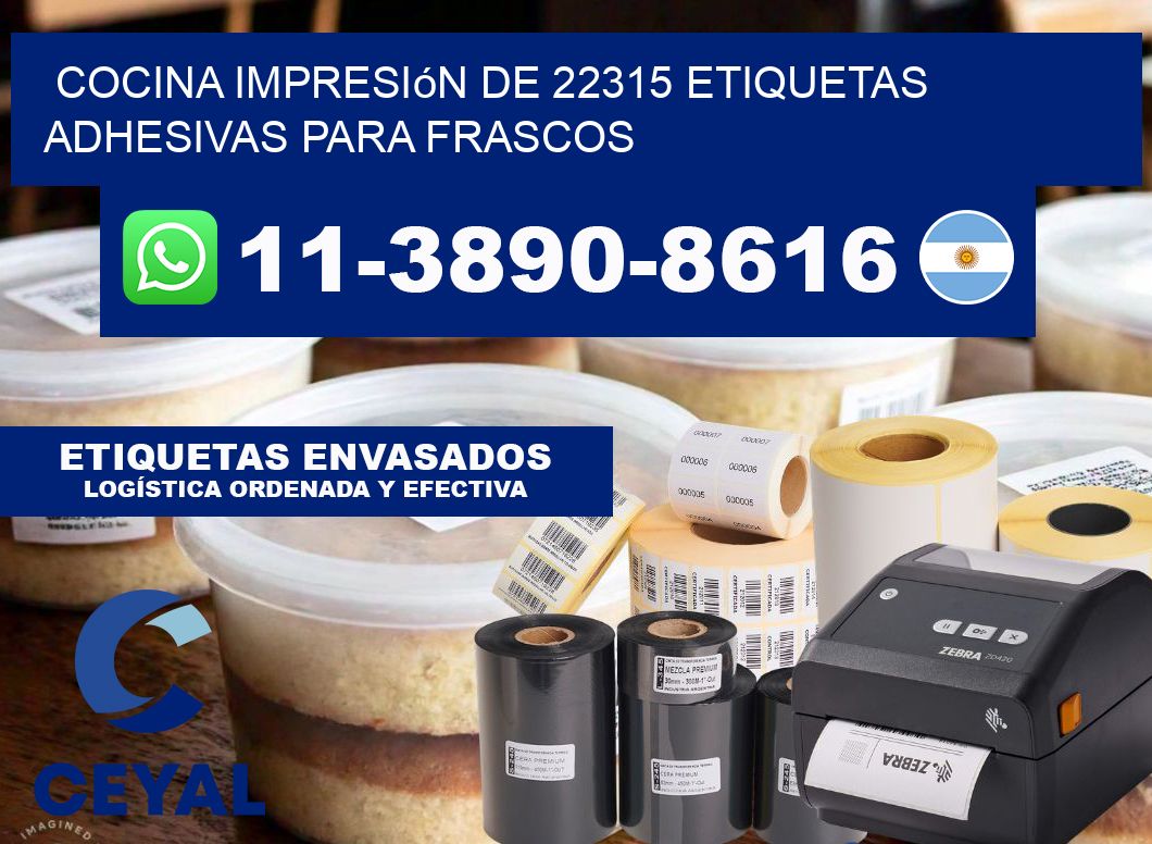 cocina impresión de 22315 etiquetas adhesivas para frascos