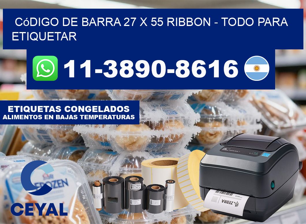 código de barra 27 x 55 ribbon – Todo para Etiquetar