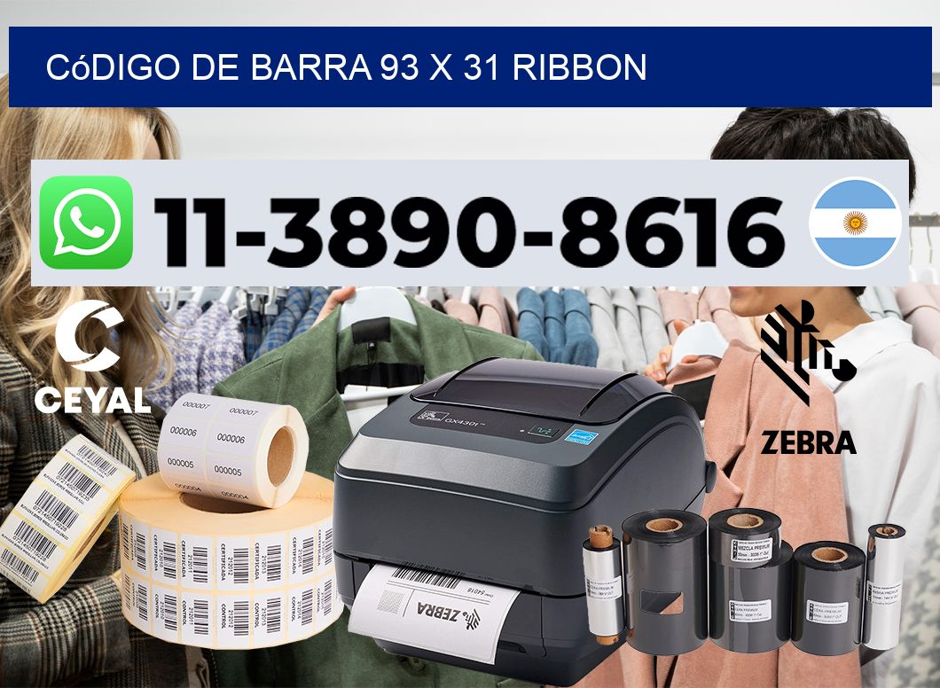 código de barra 93 x 31 ribbon