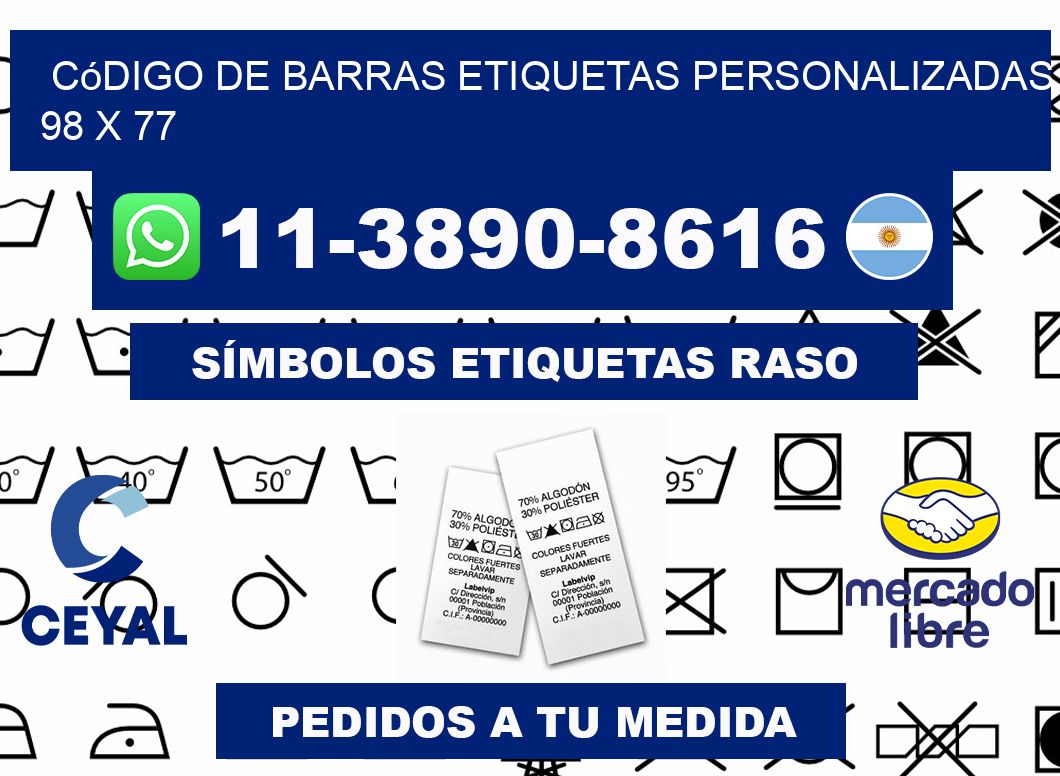 código de barras etiquetas personalizadas 98 x 77