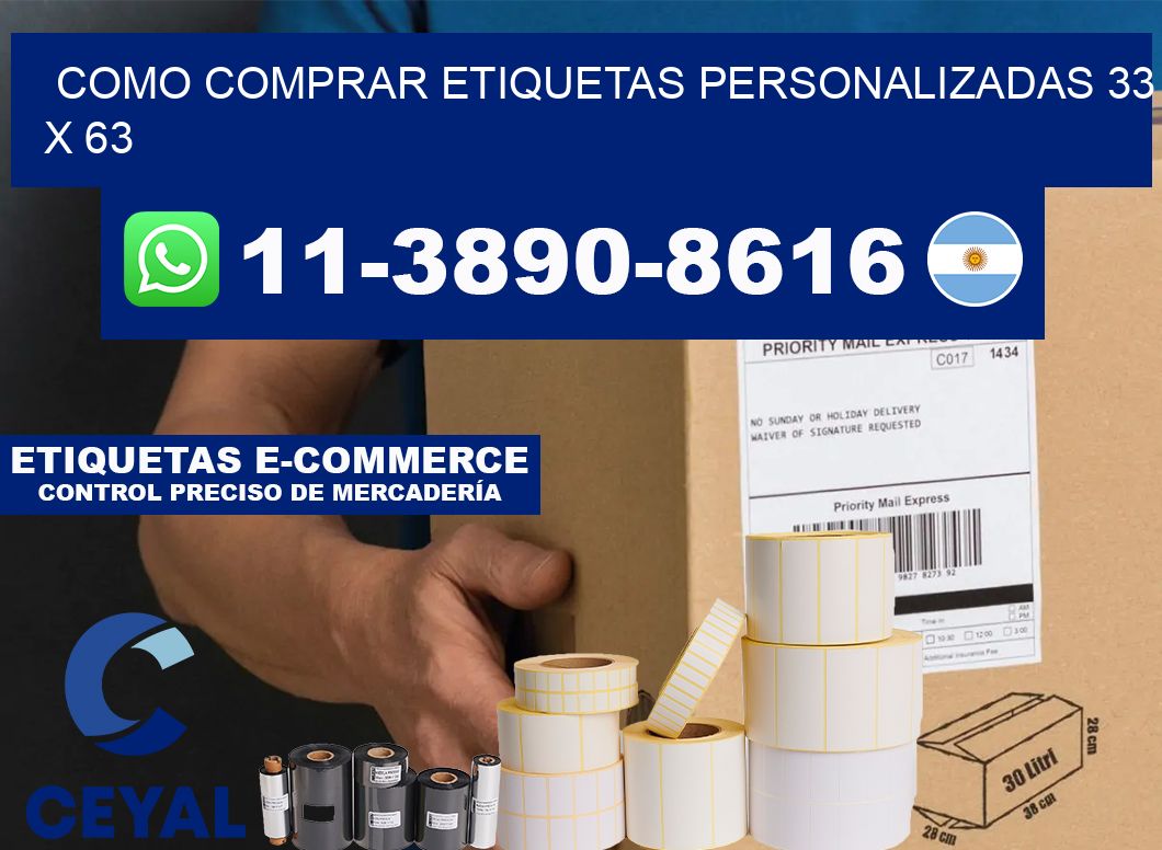 como comprar etiquetas personalizadas 33 x 63