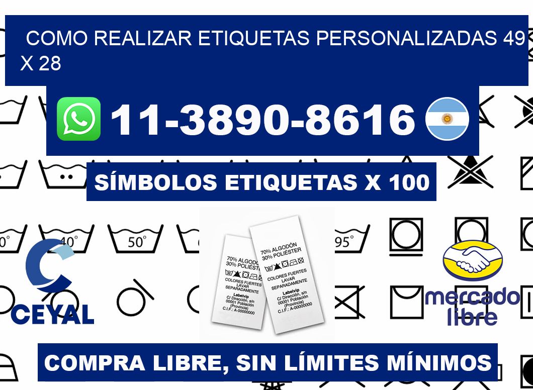 como realizar etiquetas personalizadas 49 x 28