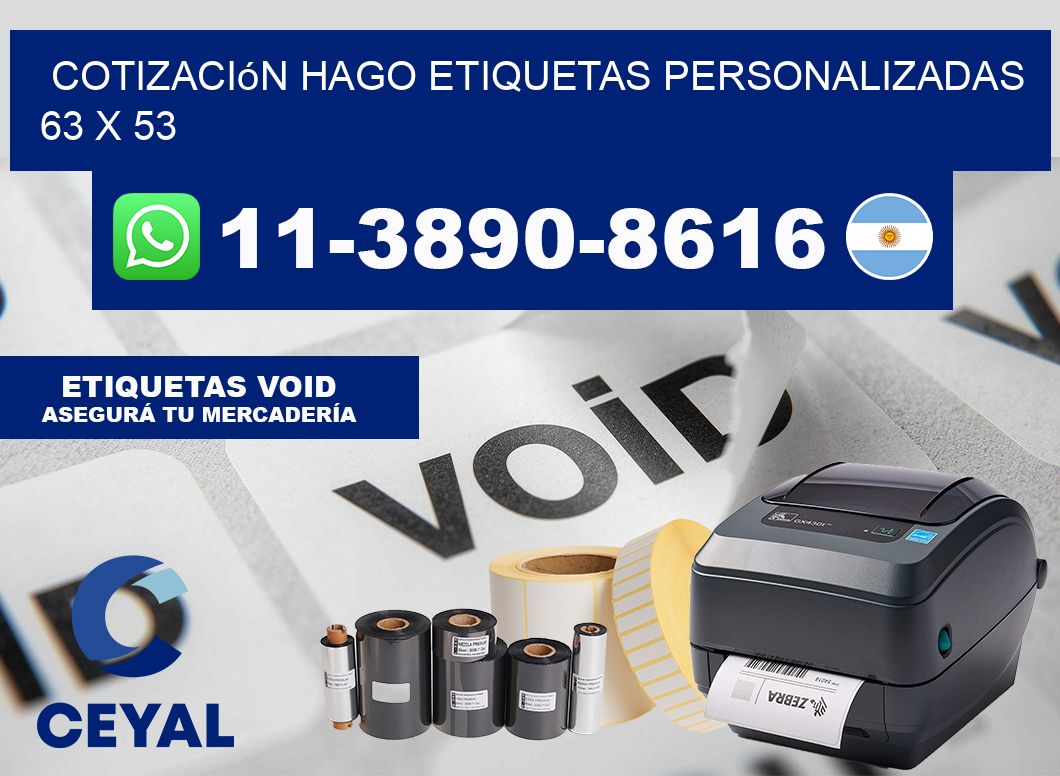 cotización hago etiquetas personalizadas 63 x 53