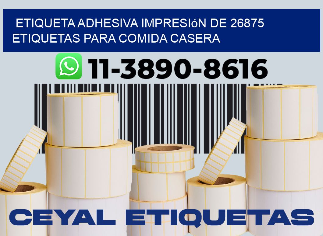 etiqueta adhesiva impresión de 26875 etiquetas para comida casera