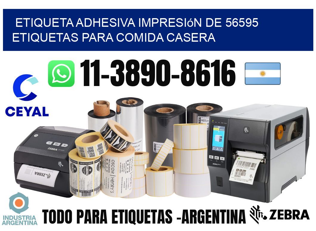 etiqueta adhesiva impresión de 56595 etiquetas para comida casera