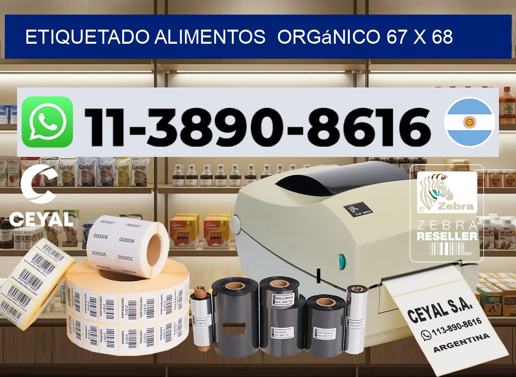 etiquetado alimentos  Orgánico 67 x 68
