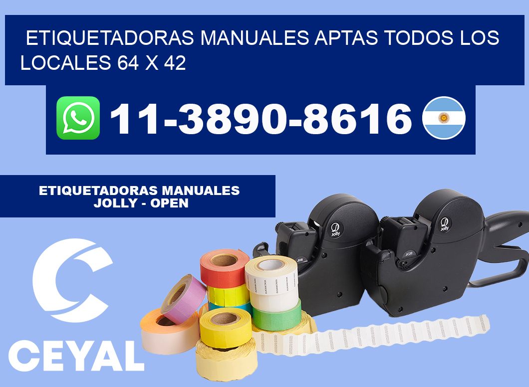 etiquetadoras manuales aptas todos los locales 64 x 42