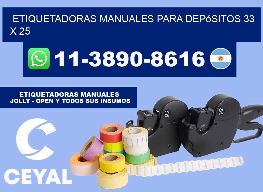 etiquetadoras manuales para depósitos 33 x 25