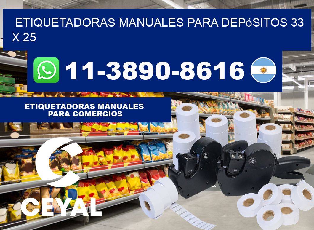 etiquetadoras manuales para depósitos 33 x 25