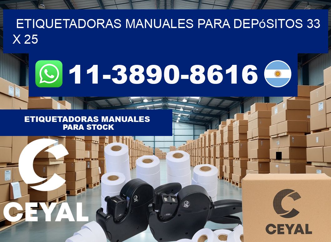 etiquetadoras manuales para depósitos 33 x 25